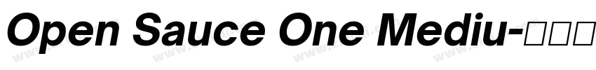 Open Sauce One Mediu字体转换